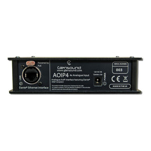 Glensound AoIP4I - 4-Channel Analog Input to Dante/AES67 Interface