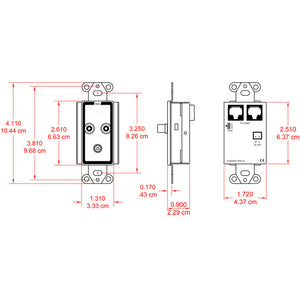 RDL D-TPSL1A Decora Mount Active Format-A Sender - Mini/RCA Input (White)