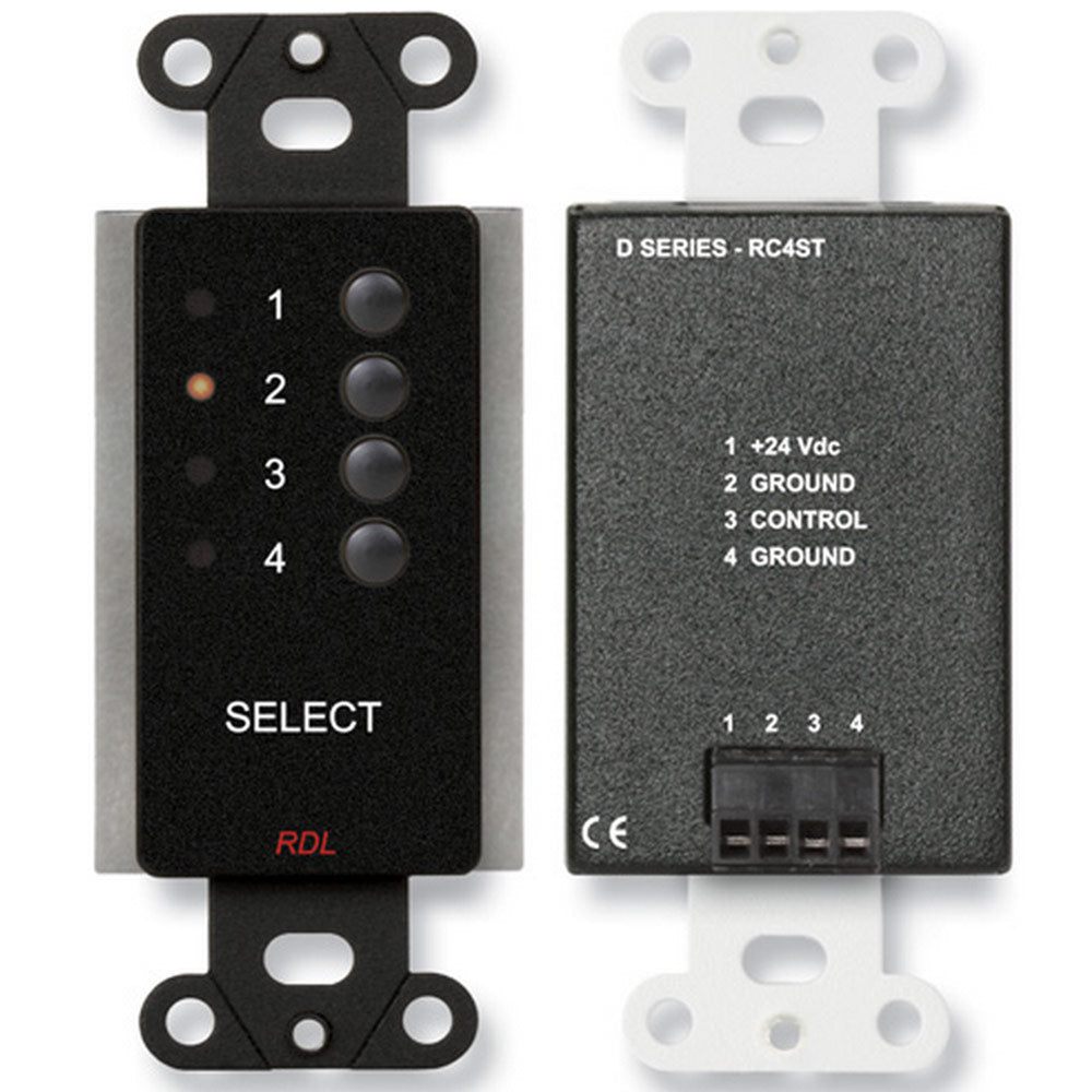 RDL DB-RC4ST 4-Channel Remote Source Selector for ST-SX4 (Black)