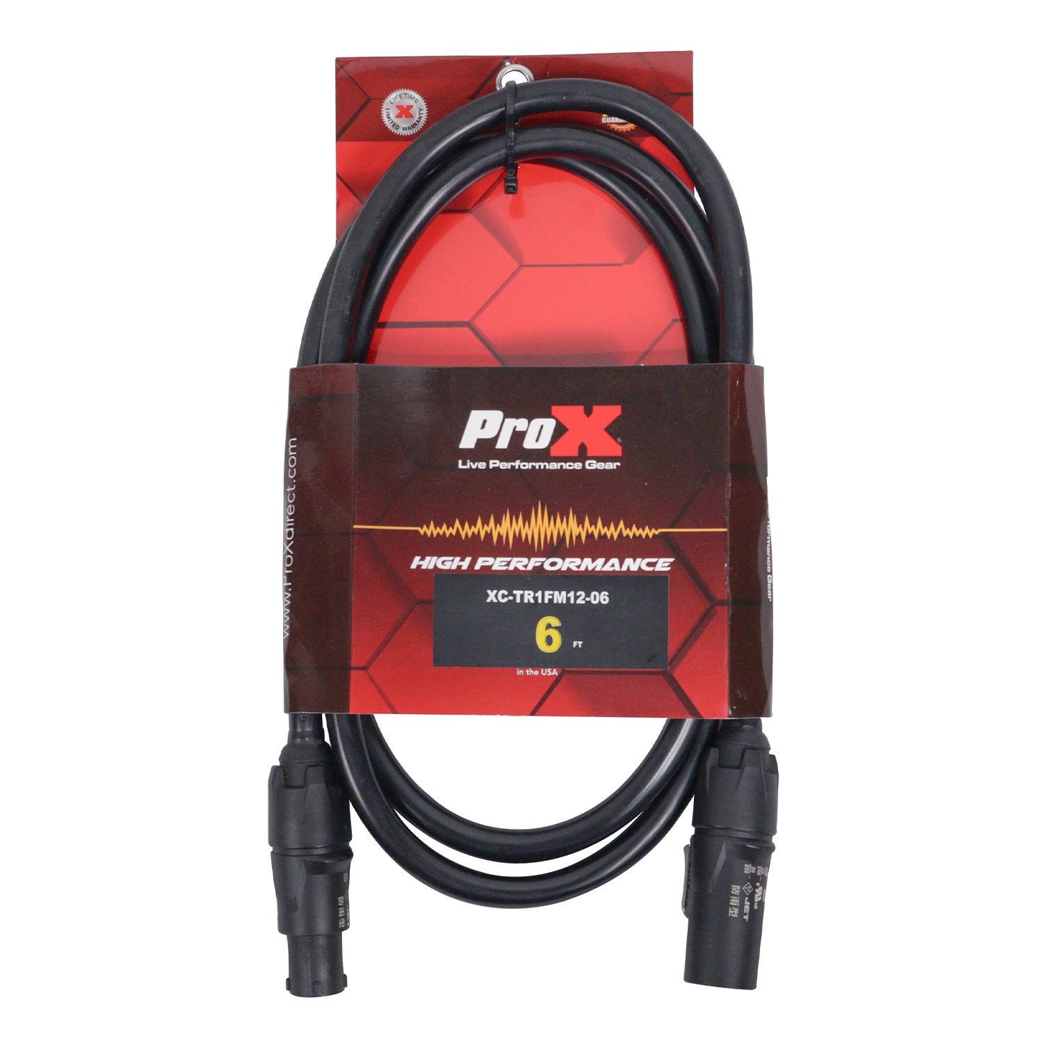 ProX XC-TR1FM12-06 6 Ft Male to Female 12AWG Power Cable for PowerCON