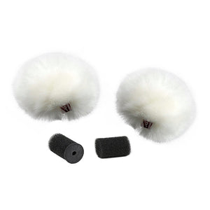 Rycote 75258 Ristretto Mini Lavalier Windjammer (Pair) - White