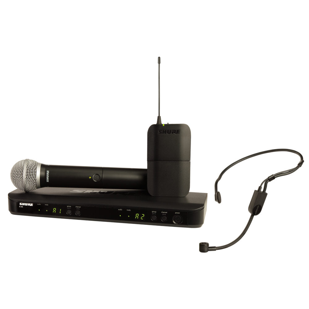 Shure BLX1288/P31 Combo Wireless System with PG58 Handheld / P31 Headset (J11 Band - 596-616 MHz)