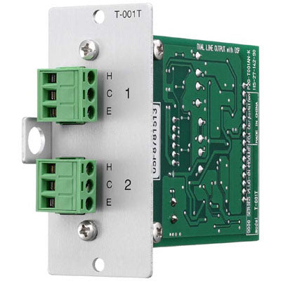 TOA T-001T Dual Line Output Module with DSP - Terminal Block