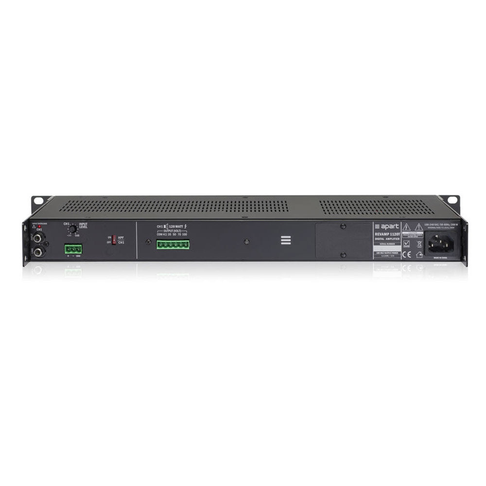 Biamp REVAMP1120T Professional Single Channel Class-D 100V Power Amplifier