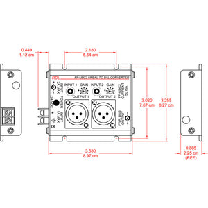 RDL FP-UBC2 2-Channel Unbalanced to Balanced Audio Converter