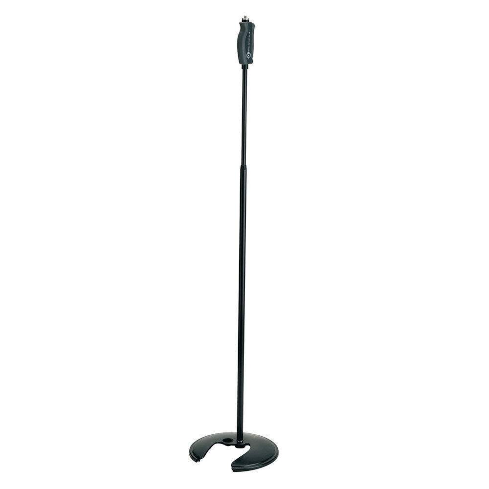 K + M 26075 Stackable Microphone Stand with One-Handed Pistol Grip Height Adjustment - Black