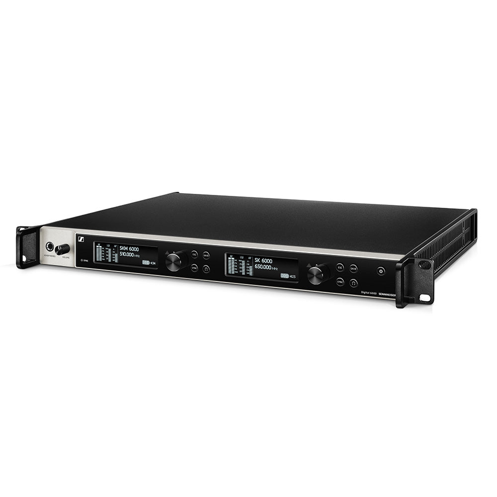 Sennheiser EM 6000 DANTE Dual-Channel Digital Wireless Receiver with Dante Outputs