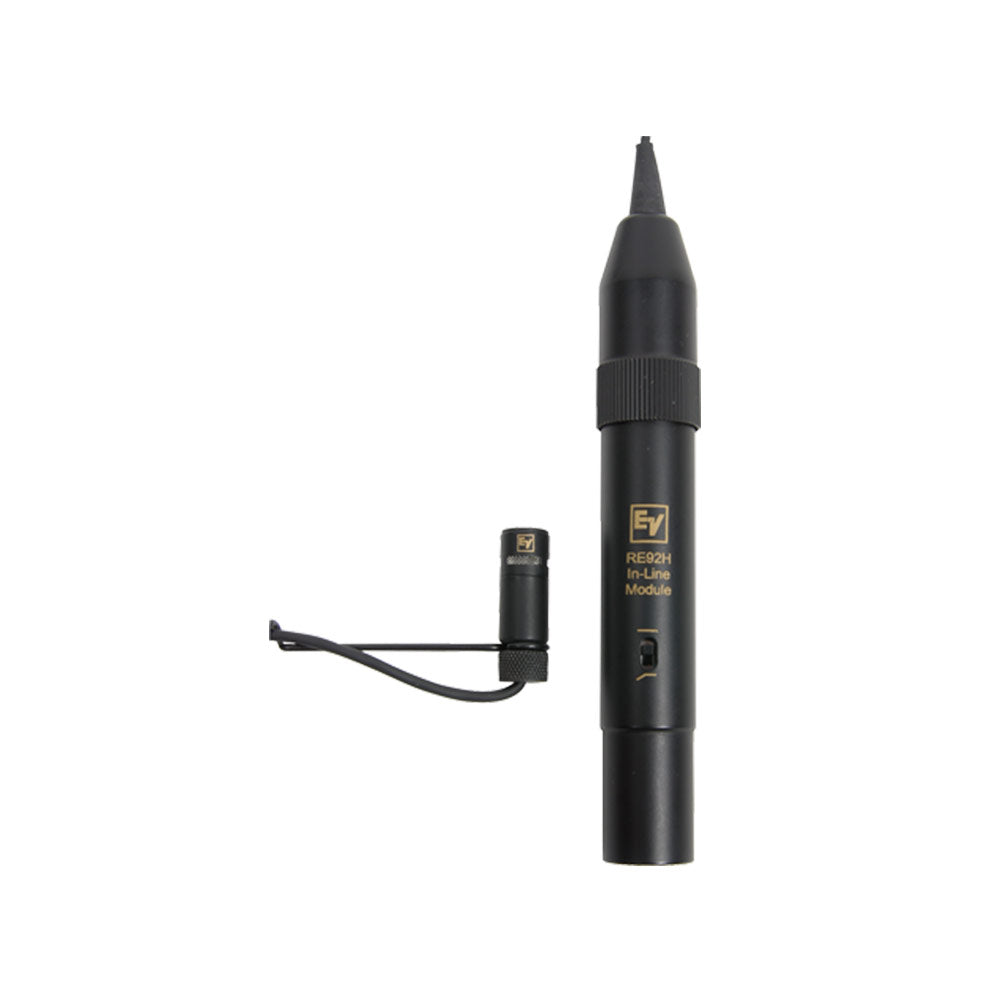 Electro-Voice RE92H - Premium Hanging Microphone with Inline Preamp and 25-Foot Cable (Black)