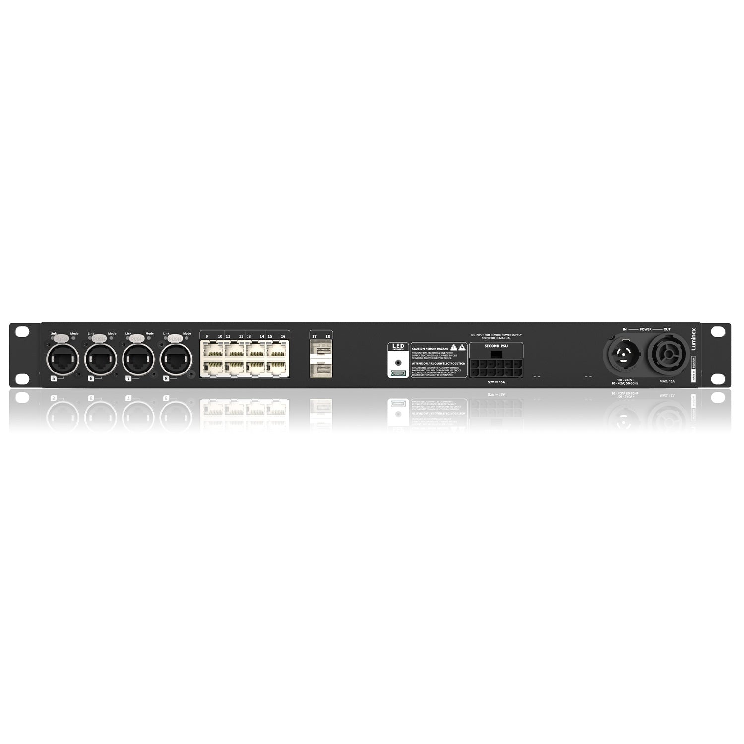 Luminex GigaCore 18t - 10GB Network Switch for AV Systems (16 x 1GB / 2 x 10GB / SFP+ / PoE++)