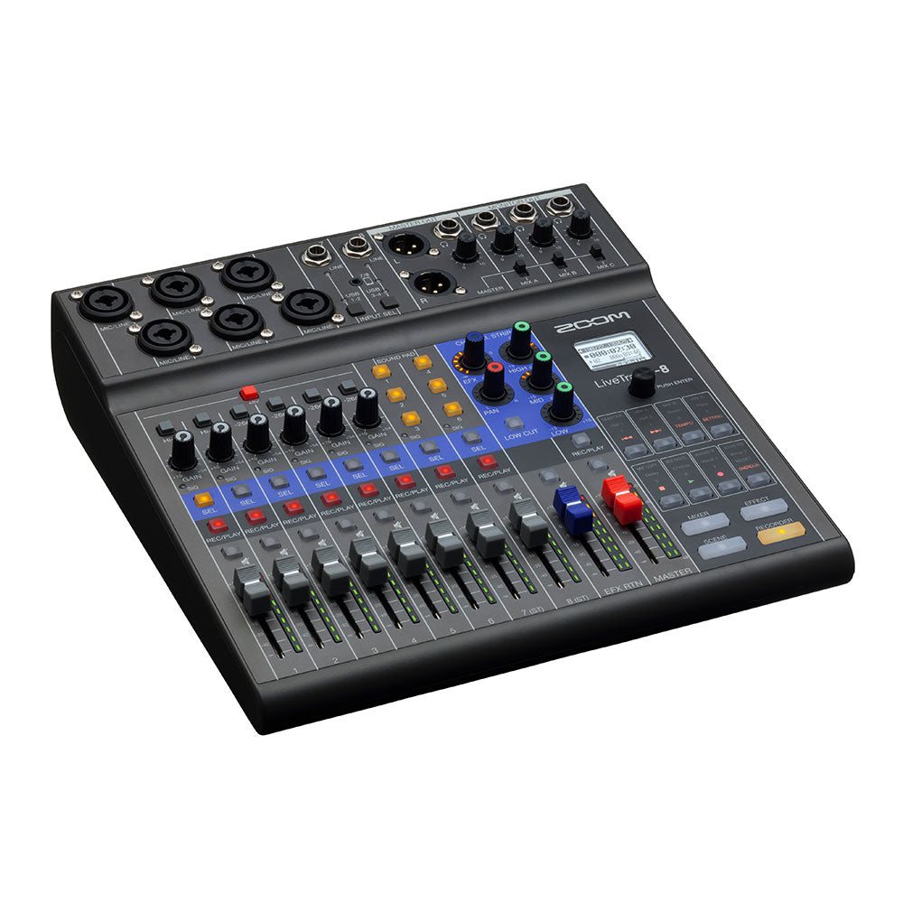 Zoom LiveTrak L-8 Podcasting Mixer with Onboard Recording