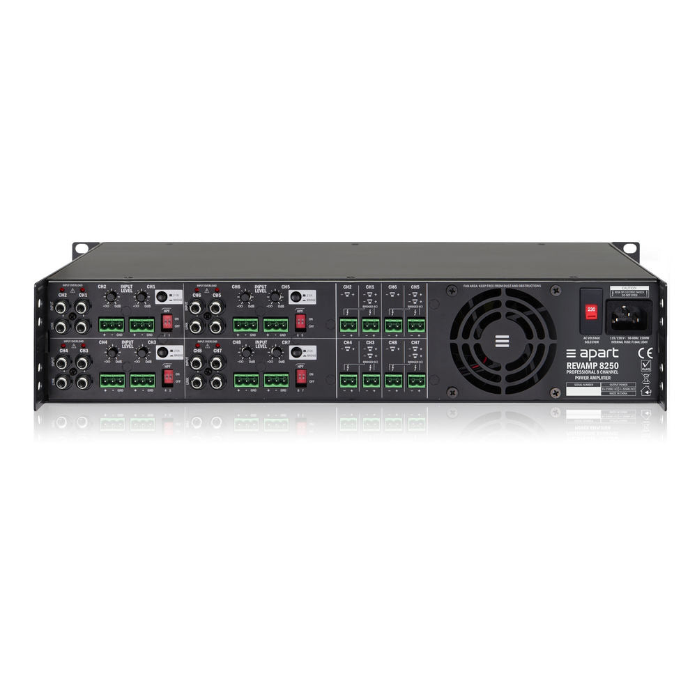 Biamp REVAMP8250 Professional 8-Channel Class-D Power Amplifier
