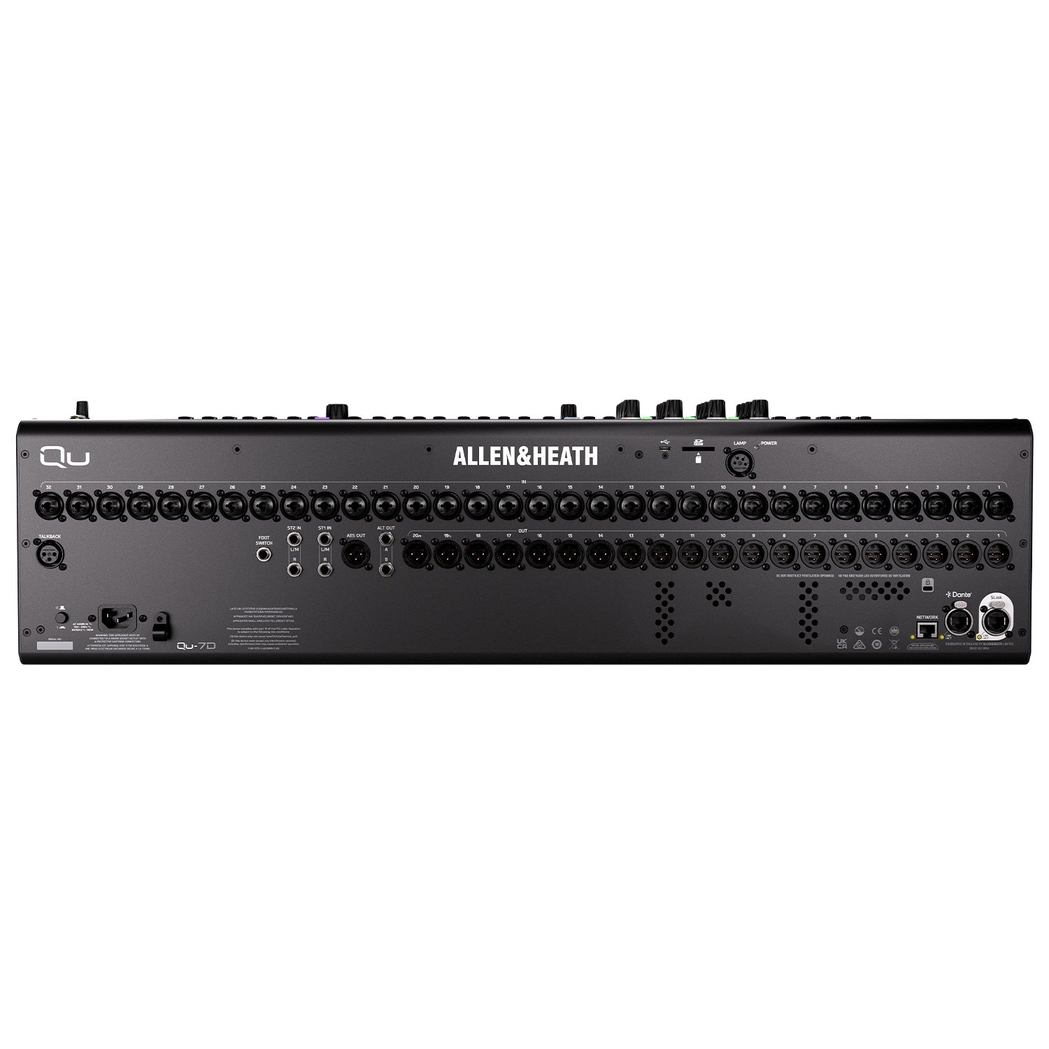 Allen and Heath Qu-7D - 32+1 Fader 38-Input Digital Mixer with Dante