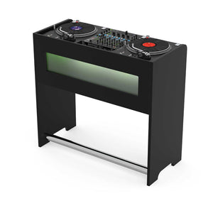 Glorious GigBar - Wood DJ Console with LED Lights Option (Black)