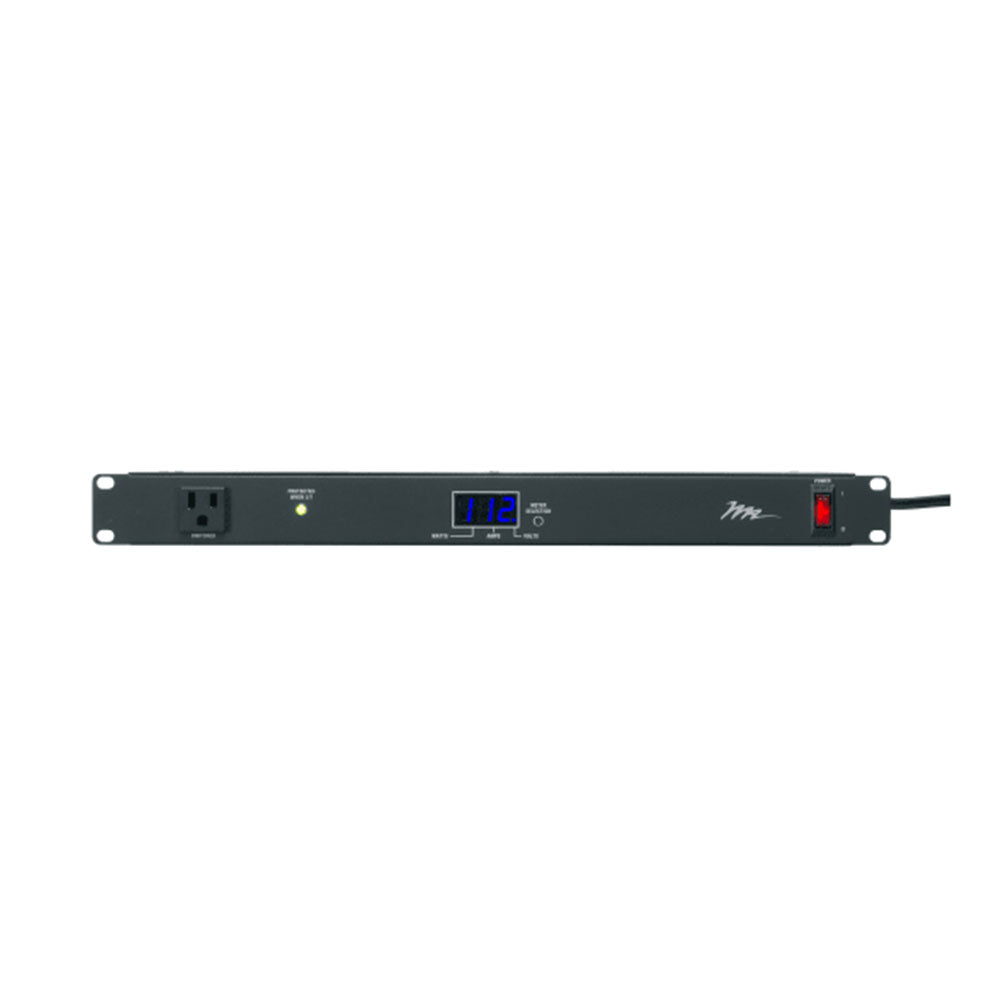 Middle Atlantic PWR-9-RPM - Horizontal Power Distribution 9 Outlet, 15 Amp with Local Meter