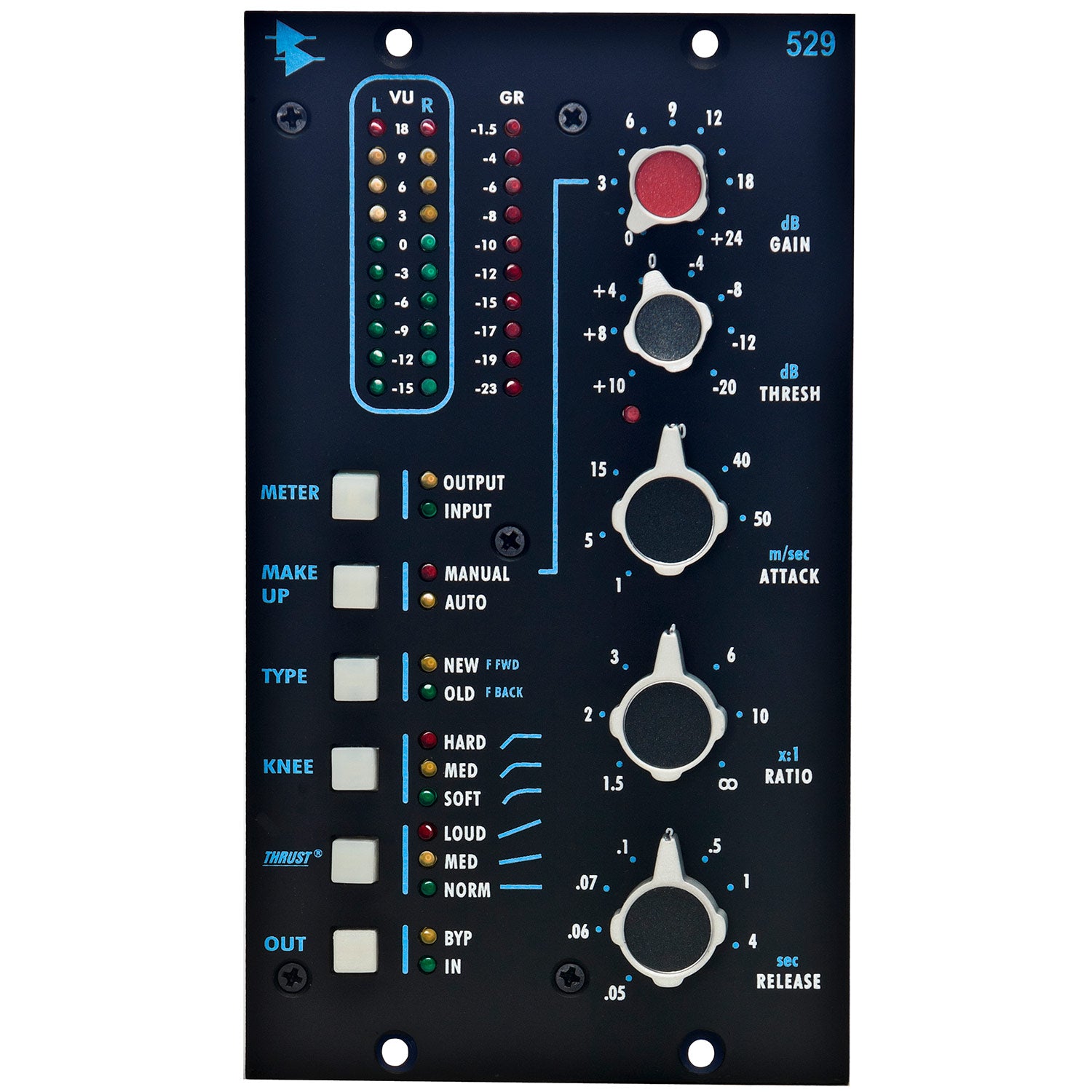 API 529 - 2500-Style Stereo Compressor - Dual-Slot 500 Series Module