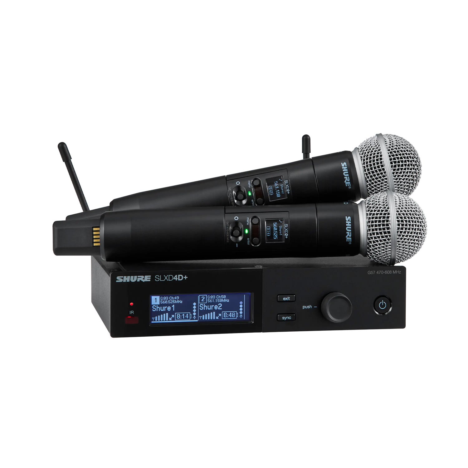Shure SLXD24D+/58 - Dual Handheld Wireless System with SM58 (G57 Band/470-616 MHz)