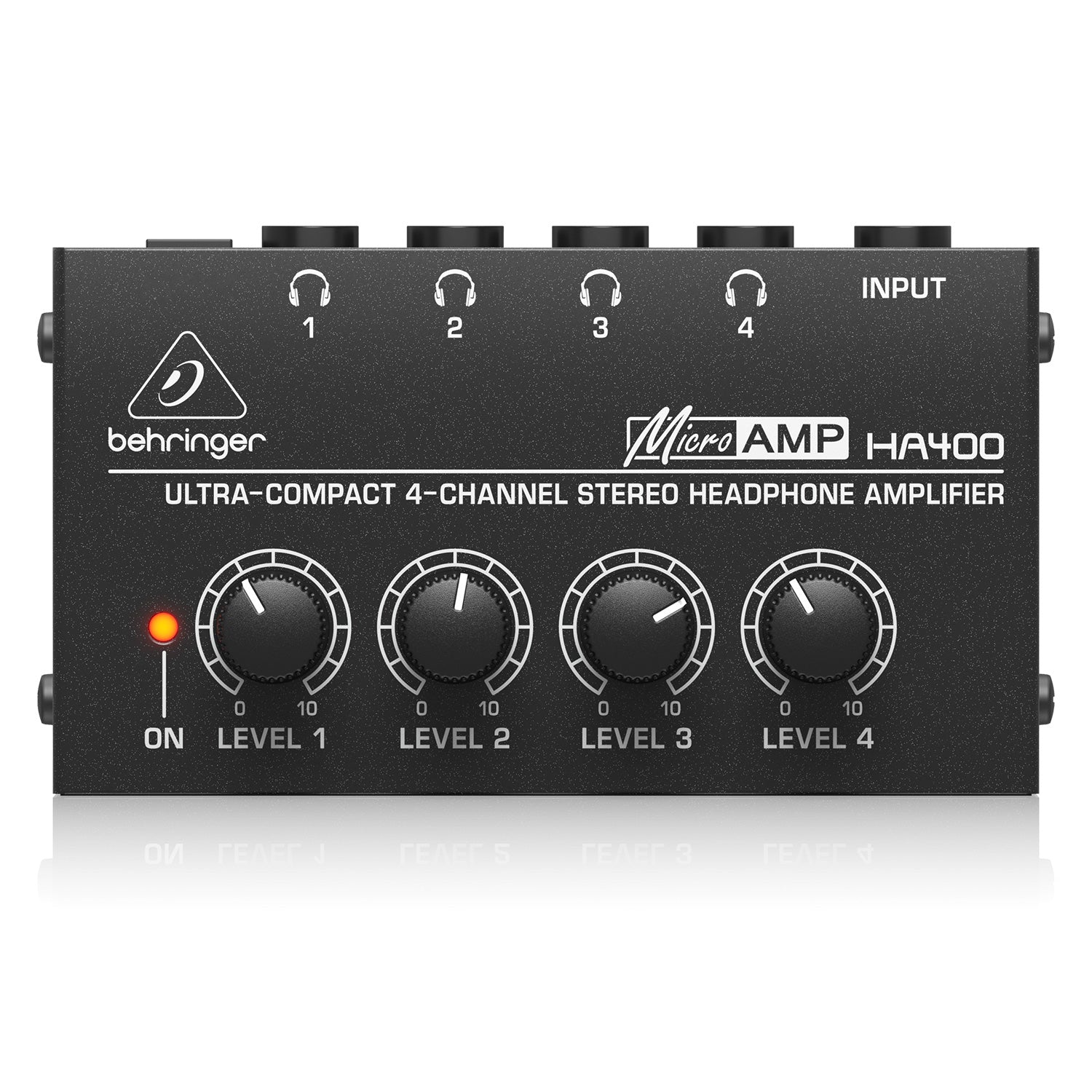 Behringer HA400 Ultra Compact 4-Channel Headphone Amplifier - B-Stock
