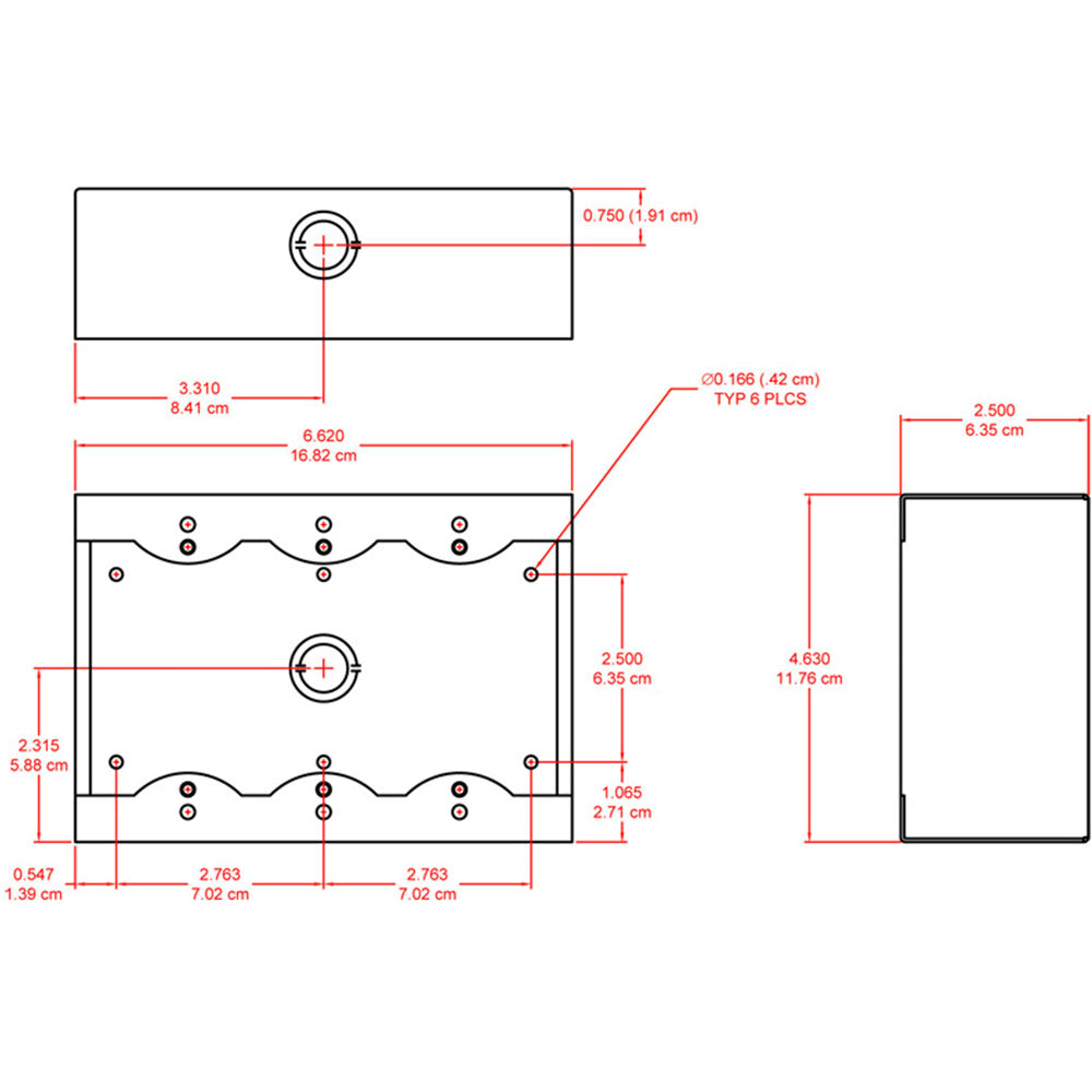 RDL SMB-3W Surface Mount Boxes for Decora Remote Controls and Panels