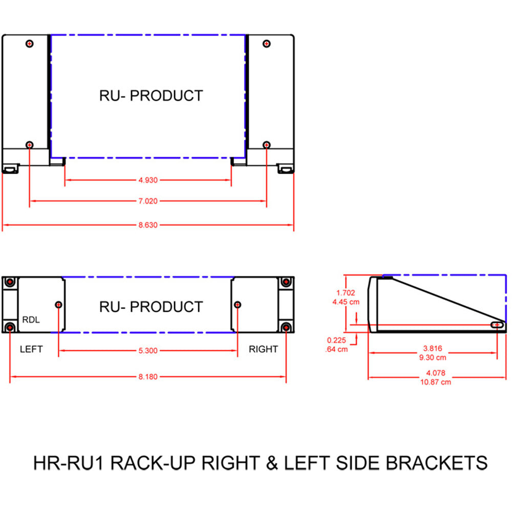 RDL HR-RU1 Mounting Adapter Kit for a RACK-UP Module
