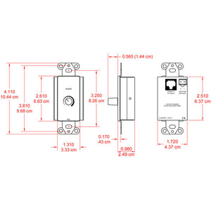 RDL DS-TPA1A Decora Mount 3.5-Watt Format-A Headphone Amplifier (Steel) - Custom Engraving Option