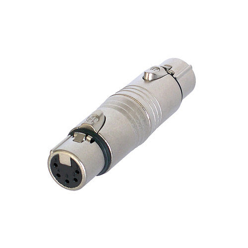 Neutrik NA5FF XLR5F to XLR5F Barrel Adapter (Nickel)