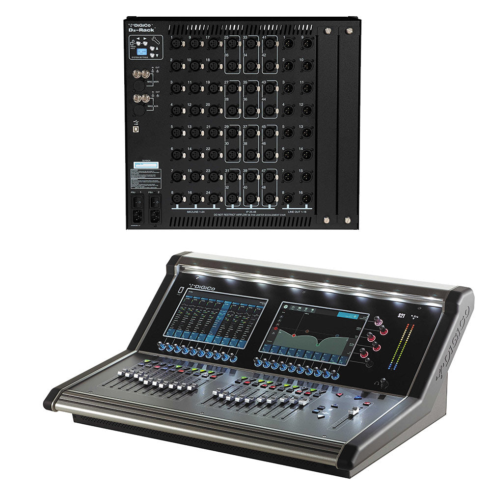 DiGiCo X-S21-D2M-B-RP Digital Console Live D2 BNC MADI Rack Package