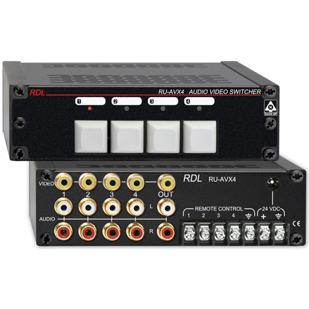 RDL RU-AVX4 Audio/Video Switcher - 4x1 - Phono