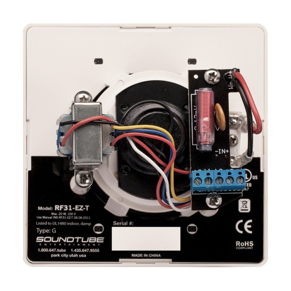 Soundtube RF31-EZ-T-WH - Full-Range 3-Inch Neo Motor Ceiling Speaker with Transformer (White)