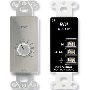 RDL DS-RLC10KM Remote Level Control - 0 to 10K Ohm with Muting (Seel) - Custom Engraving Option