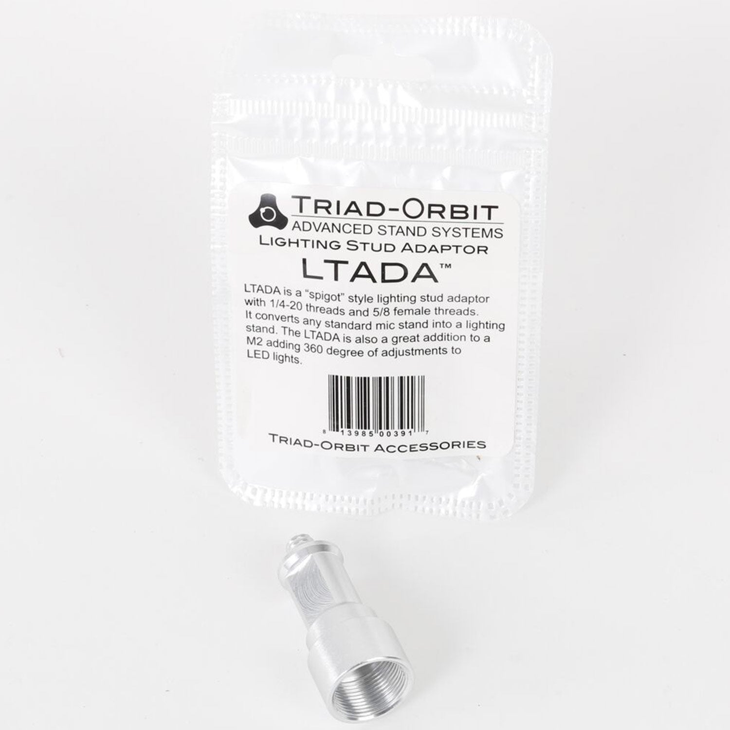 Triad-Orbit LTADA - 5/8" Female to Light Stud Male Adapter