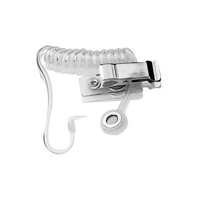 RTS ET-4 Coiled Acoustic Eartube with Clothing Clip for use with earcones