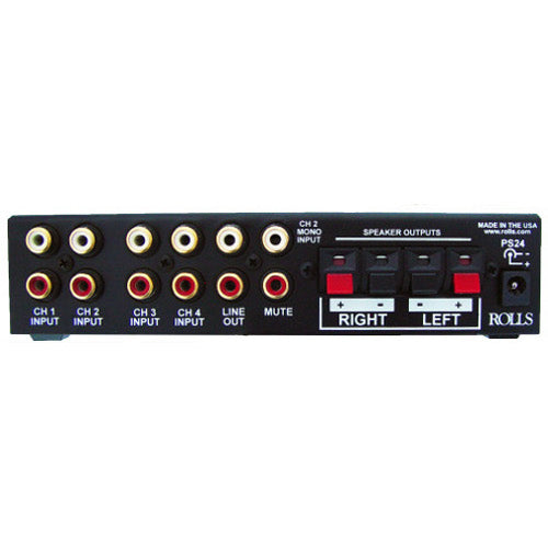 Rolls MA255 Compact Class D Stereo Mixer/Amplifer - 20 Watts/Ch