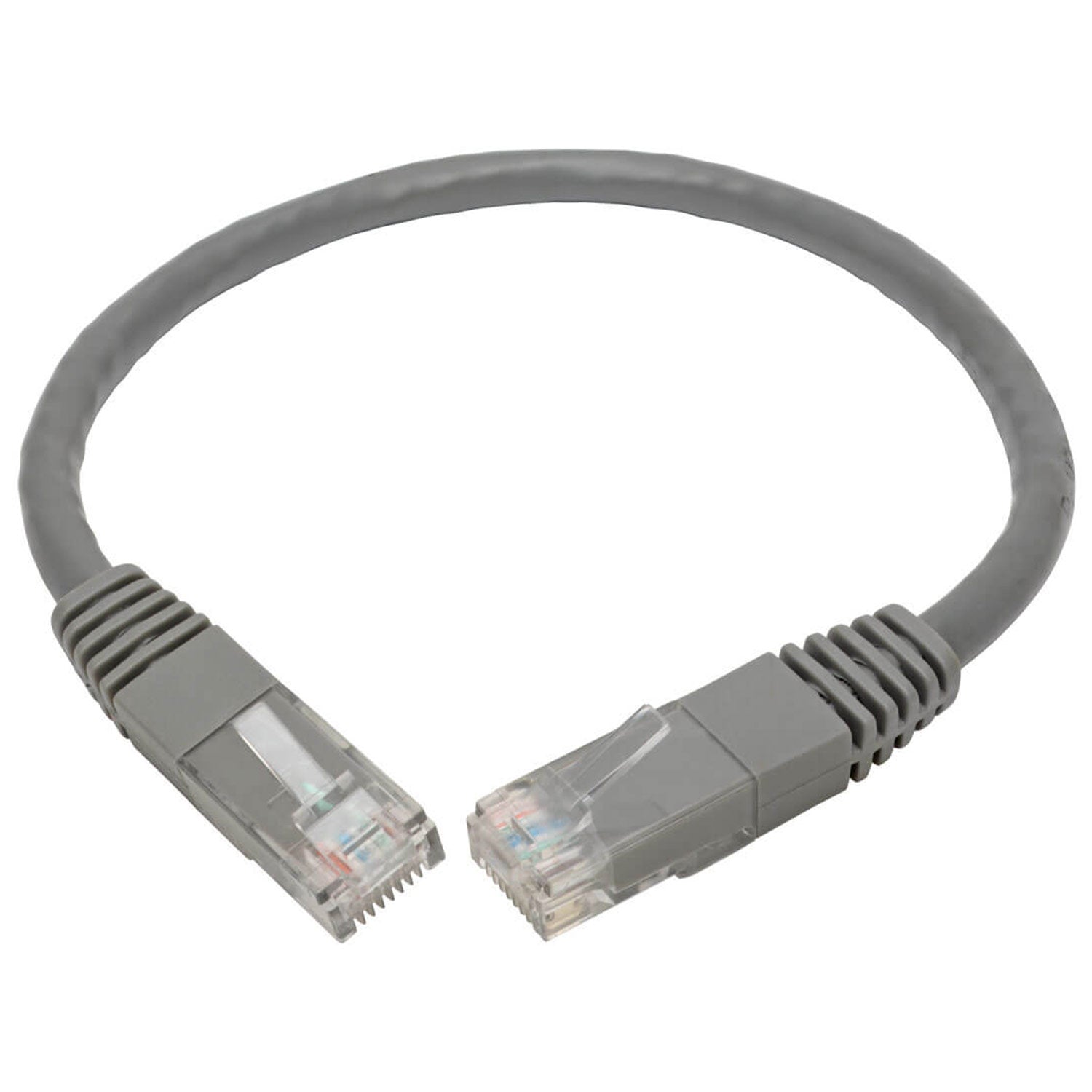 Tripp Lite N200-001-GY - Premium Cat5/5e/6 Gigabit Molded Patch Cable, RJ45 M/M 550MHZ Gray 1 Foot