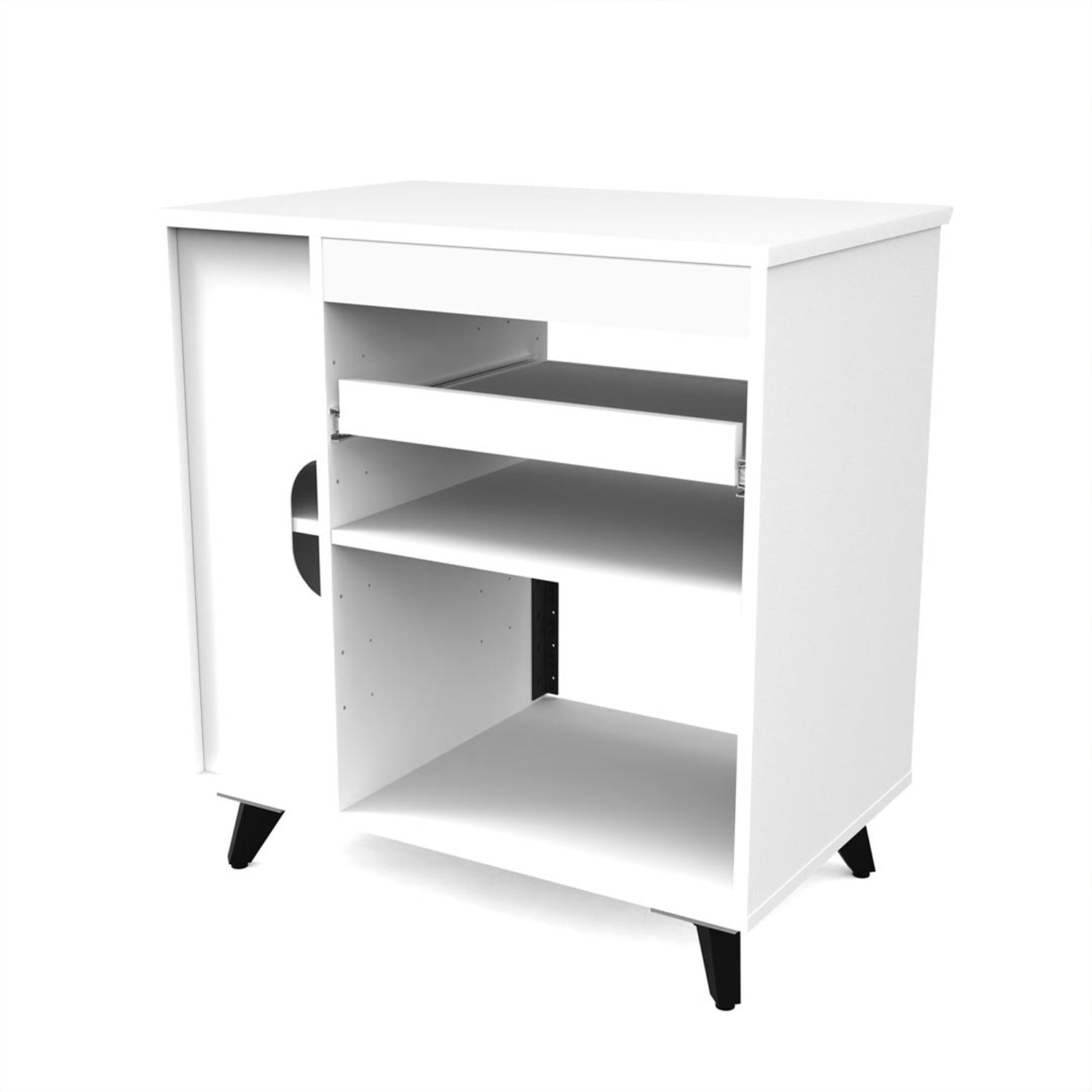 Glorious Modular Side Rack - Extension for Sound Desk or Workbench Workstations (White)