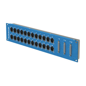 Switchcraft AP24MX3DB25F Rack Mounted All Front Access I/O Panel, 24-M-XLR to 3-DB25