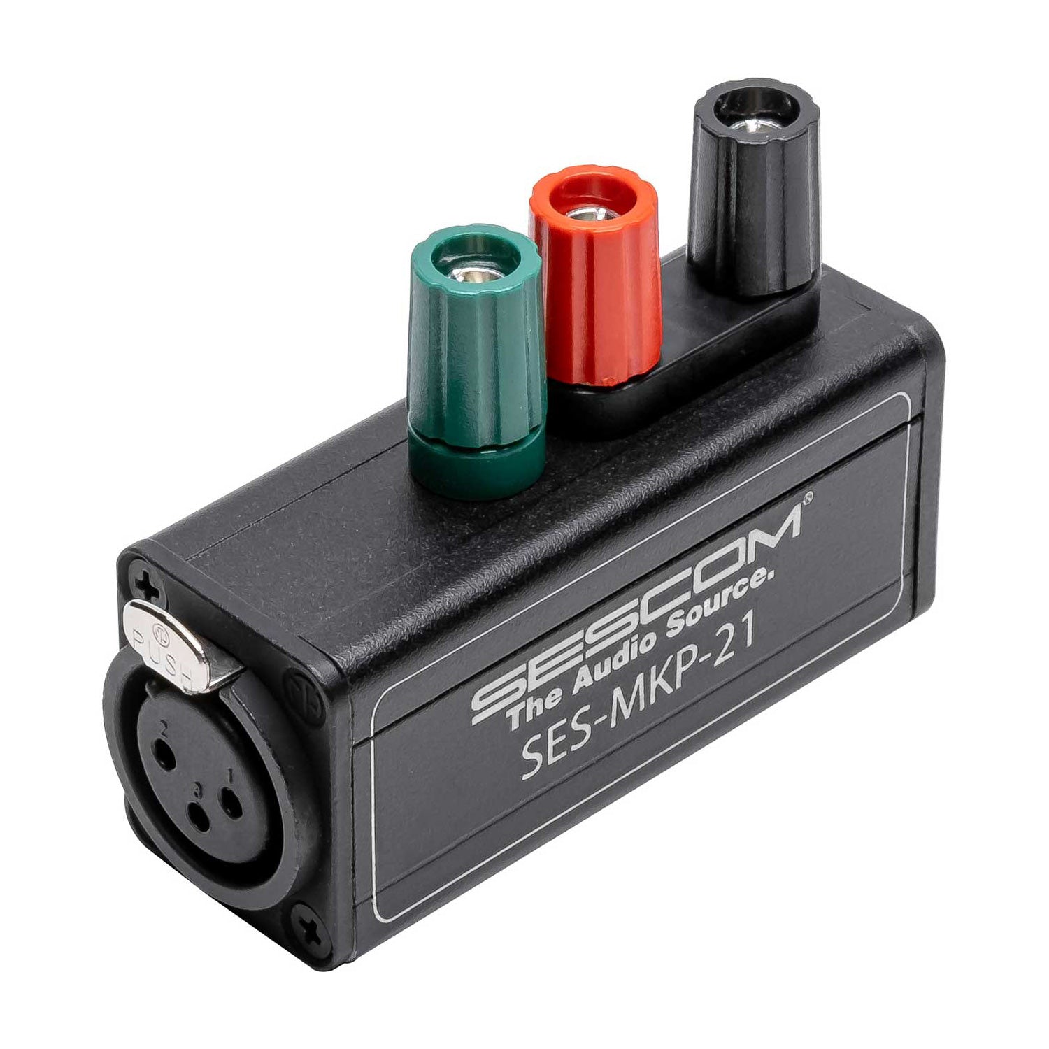 Sescom SES-MKP-21 Pro Female XLR to 3-Way Binding Post Adapter