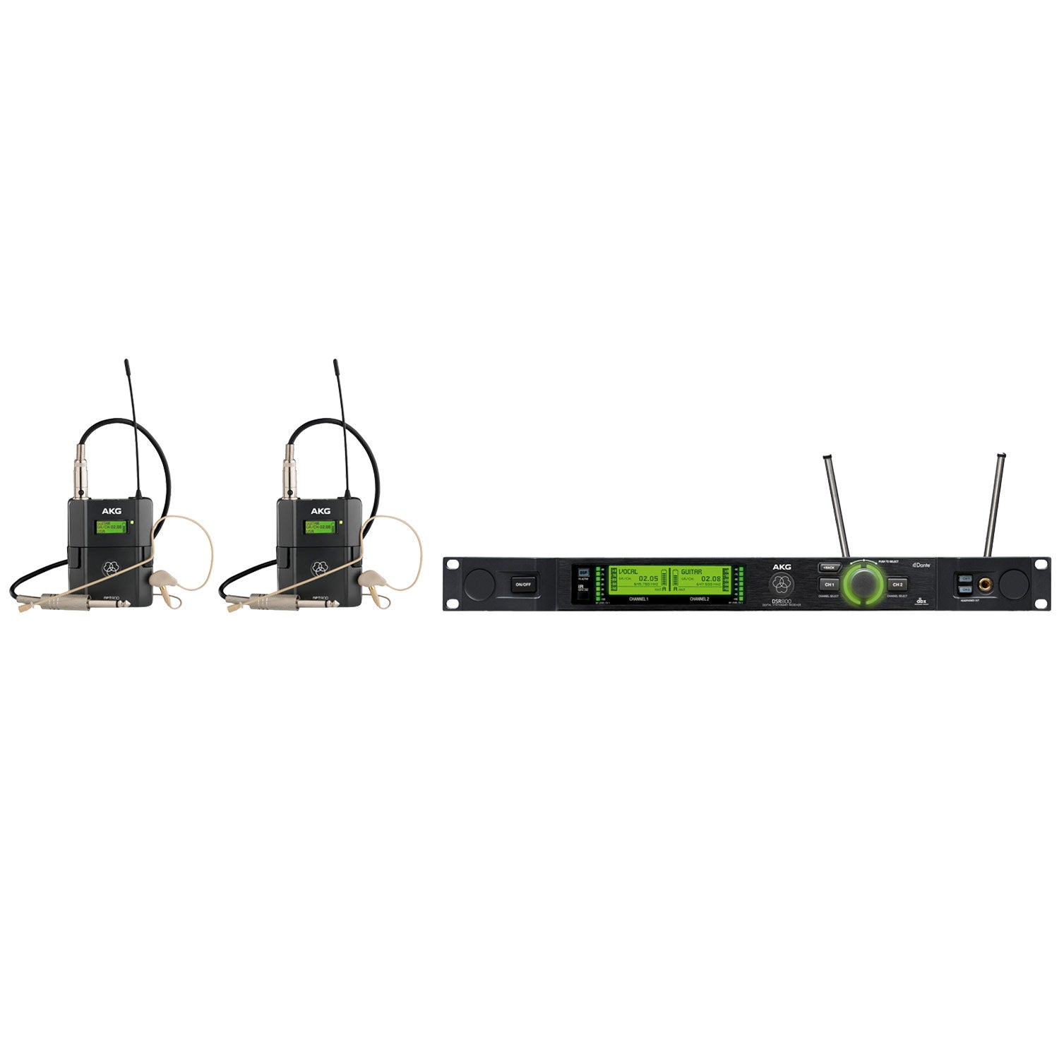 AKG DMS800 Performer Set - Dual Earset Wireless System (Band 1 / 550-663 MHz)