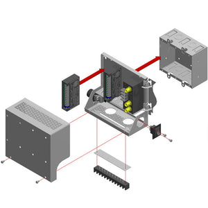 RDL SR-4 STICK-ON Series Mounting Rack - 7 Modules max.