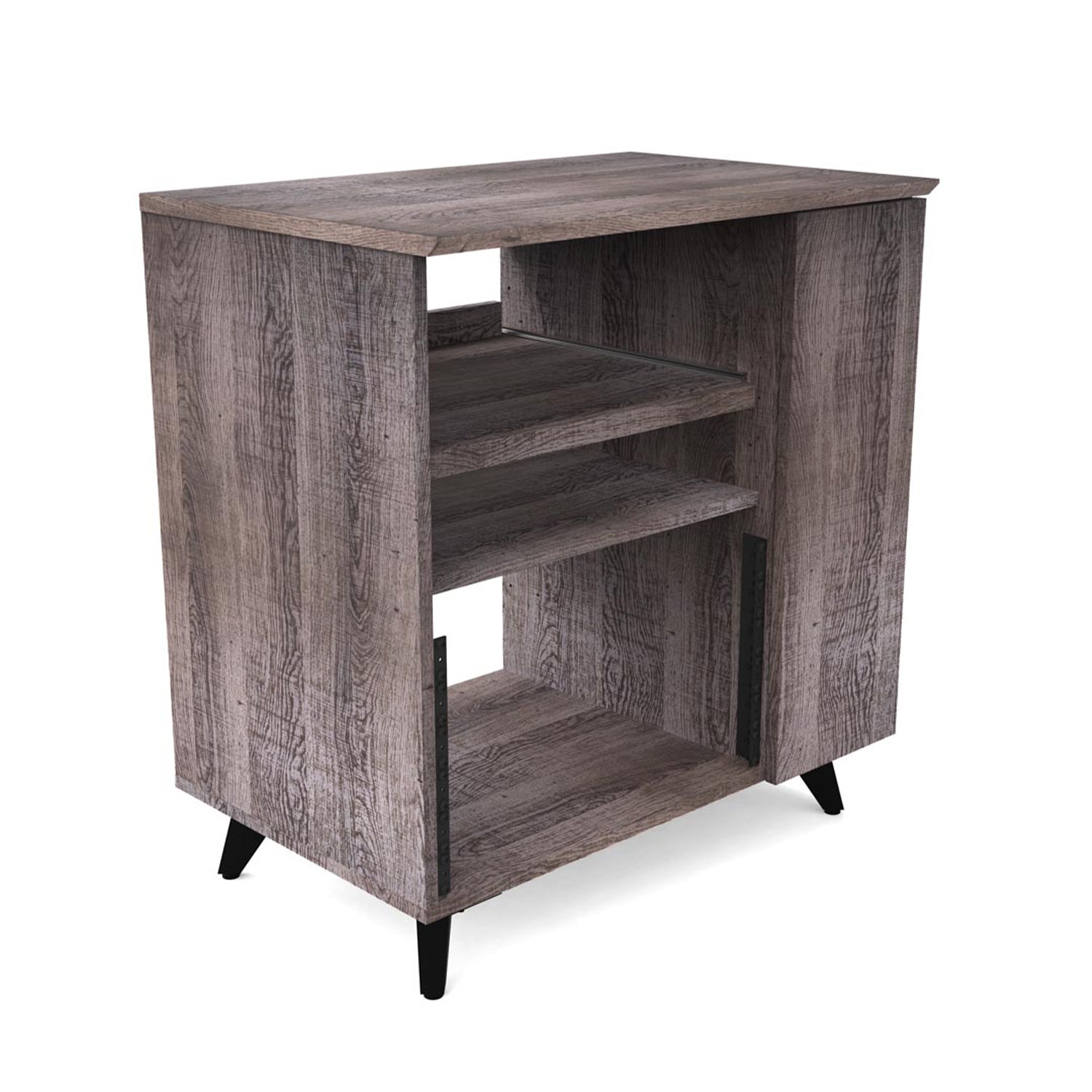 Glorious Modular Side Rack - Extension for Sound Desk or Workbench Workstations (Walnut)