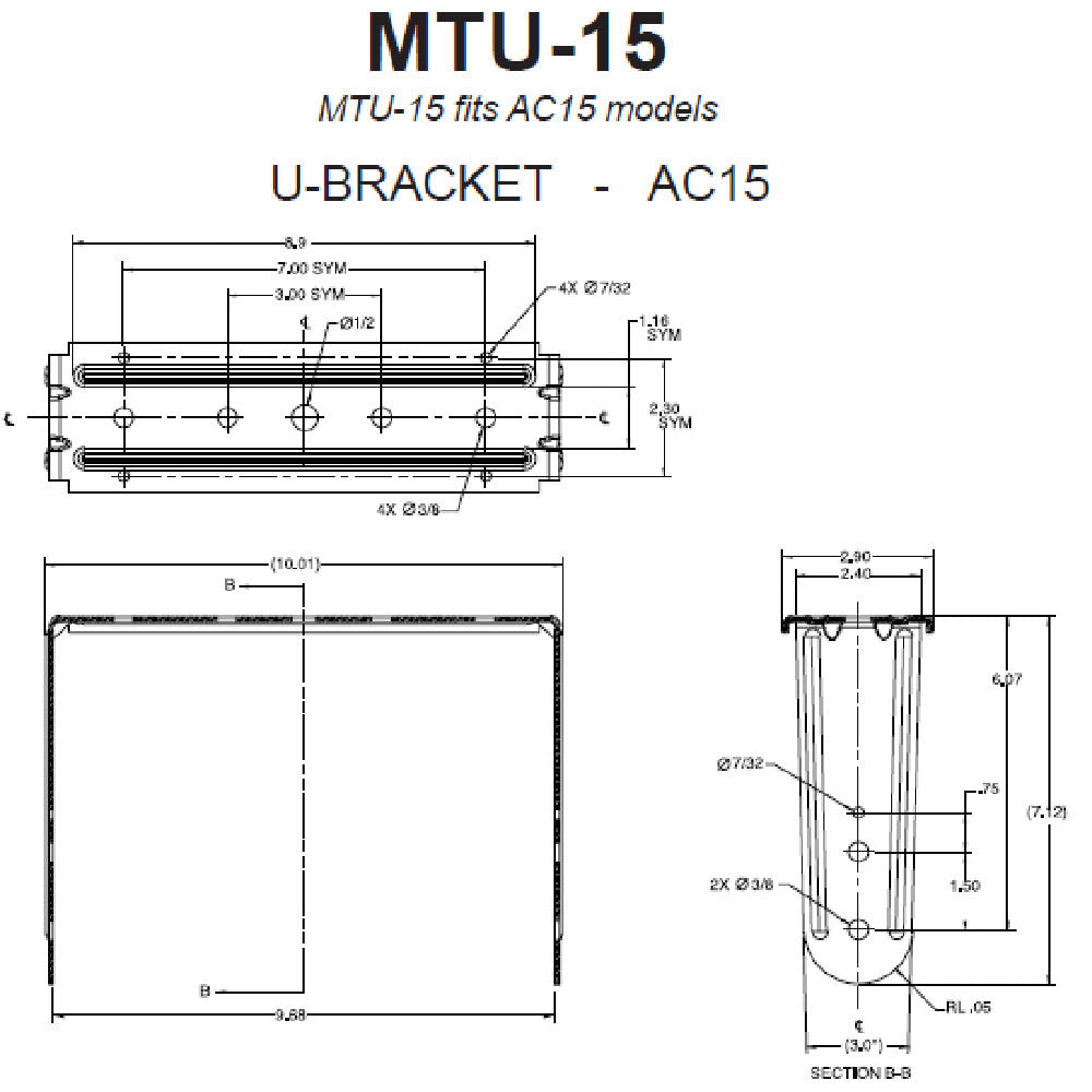 JBL MTU-15-WH U Bracket Mount for AC15 (White)