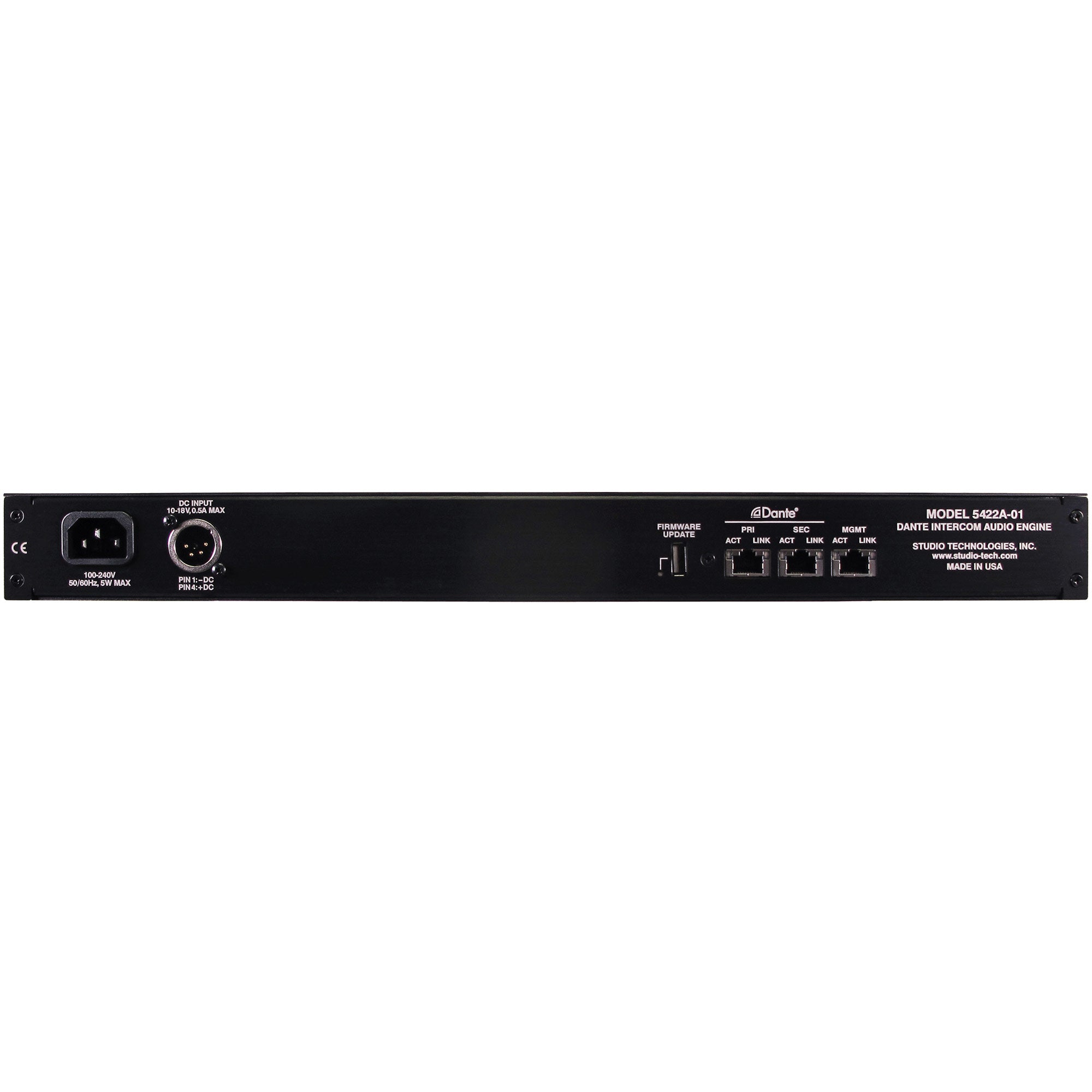 Studio Technologies Model 5422A-01 Dante Intercom Audio Engine
