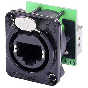 Neutrik NE8FDP-B Ethercon RJ45 Feed-through Panel Mount Receptacle