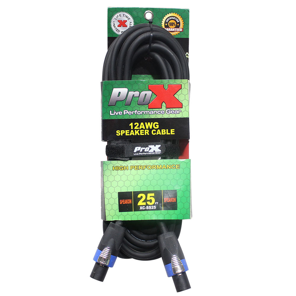 ProX XC-SS25 25 Ft. SpeakOn to SpeakOn 12AWG High Performance Speaker Cable