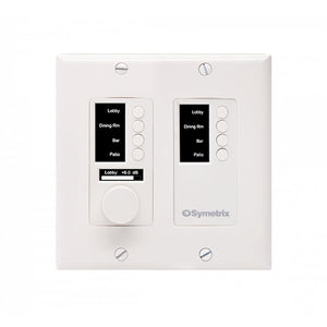 Symetrix W4 - White Standard Remote with Push Button and Rotary Controls
