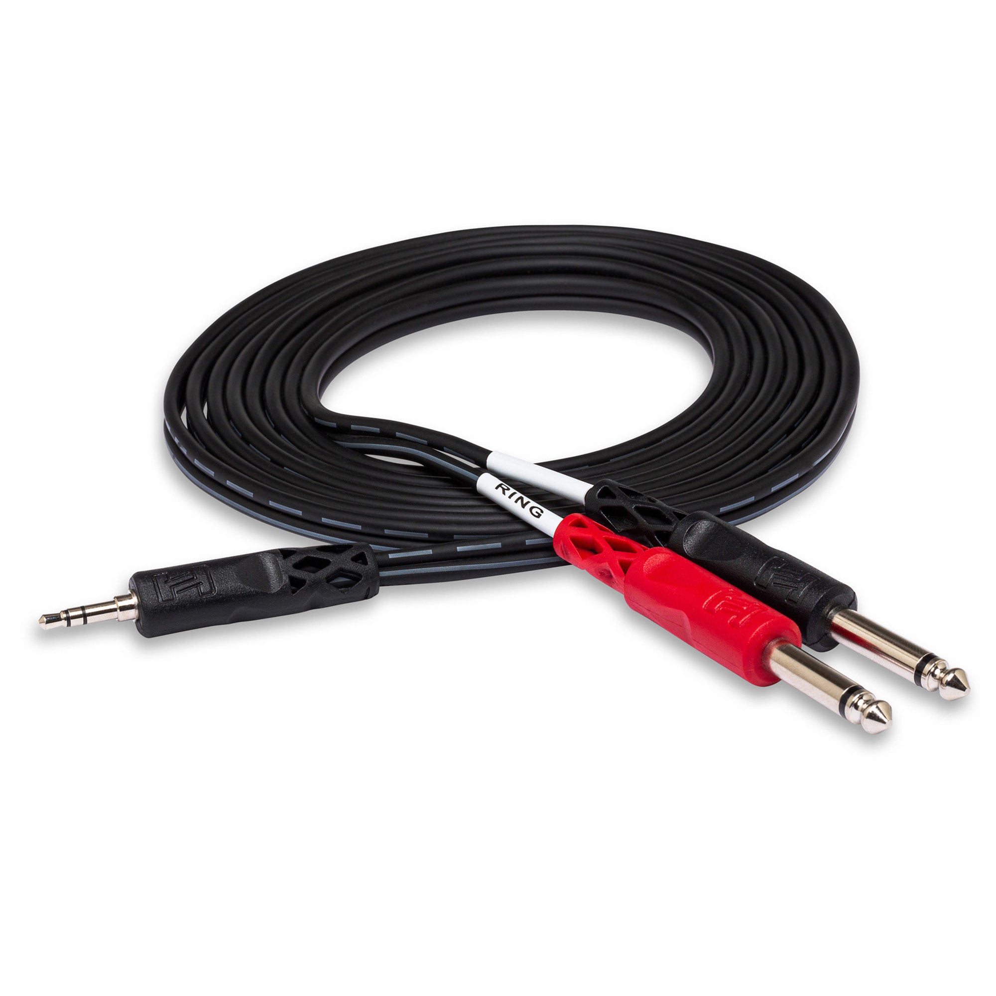 Hosa CMP-159 Stereo Breakout Cable, 3.5 mm TRS to Dual 1/4 inch TS, 10 feet