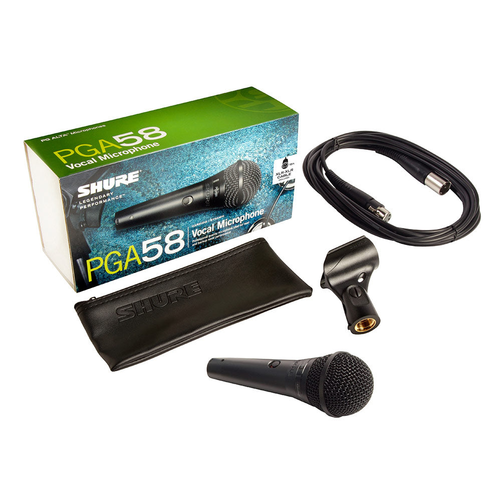 Shure PGA58-XLR Cardioid Dynamic Vocal Microphone (with XLR Cable)