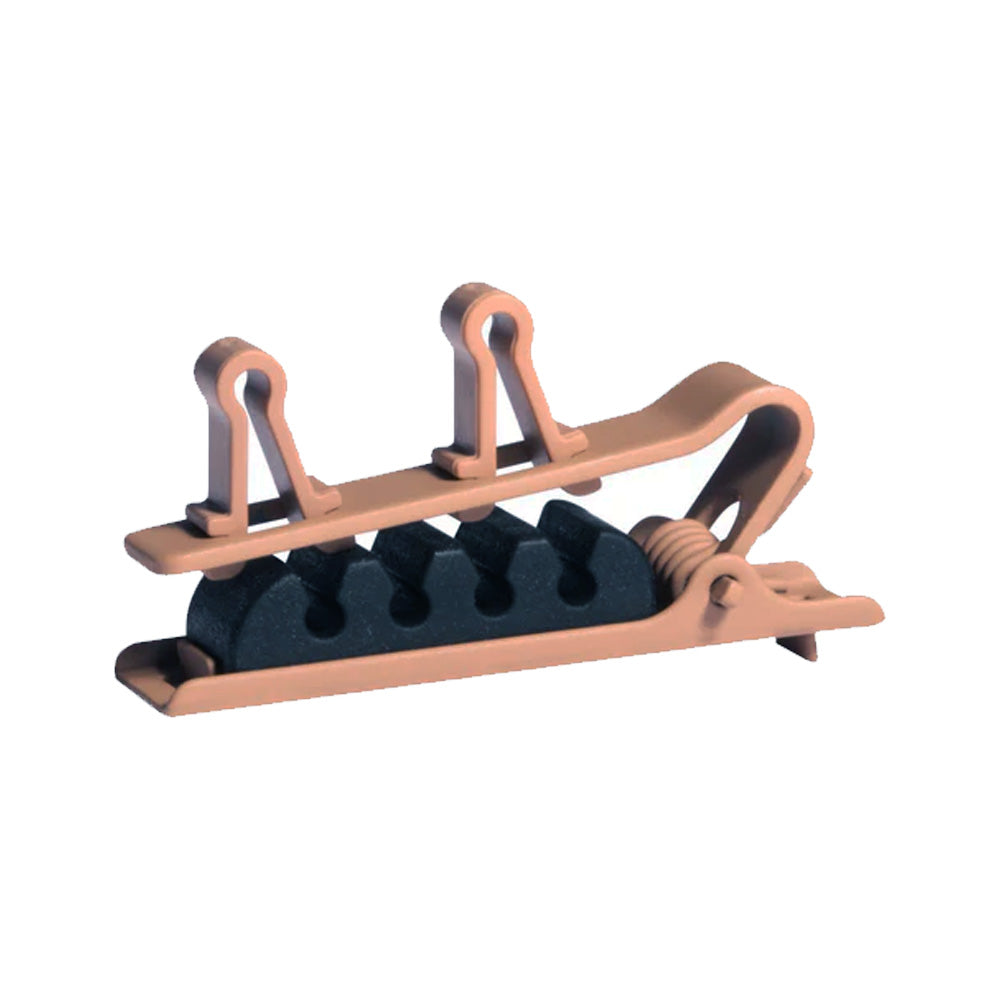 Shure RPMDL4DTC Dual Tie Clip for DL4 Lavalier (Cocoa / Set of 3)