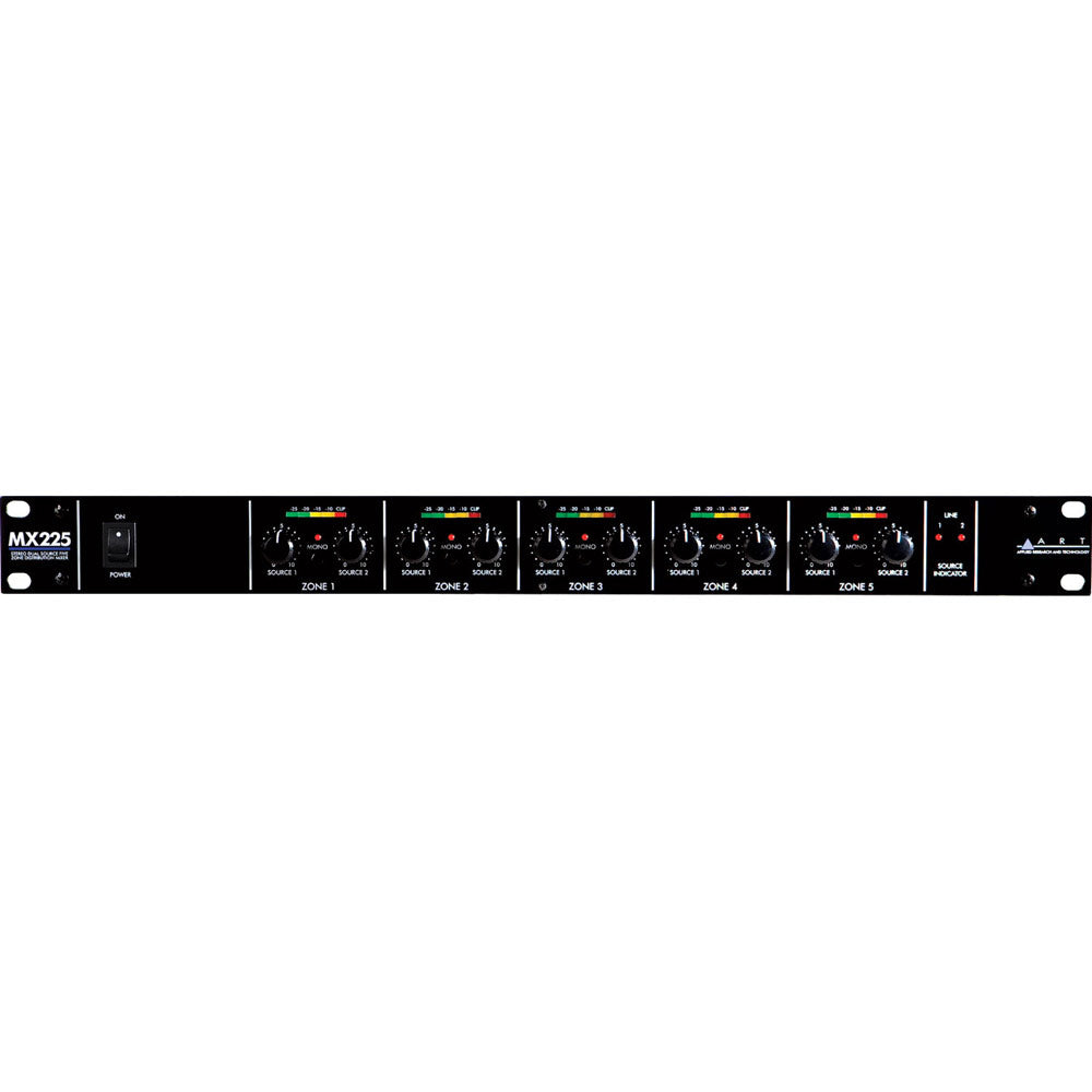 ART MX225 Dual Source 5 Channel Zone Distribution Mixer