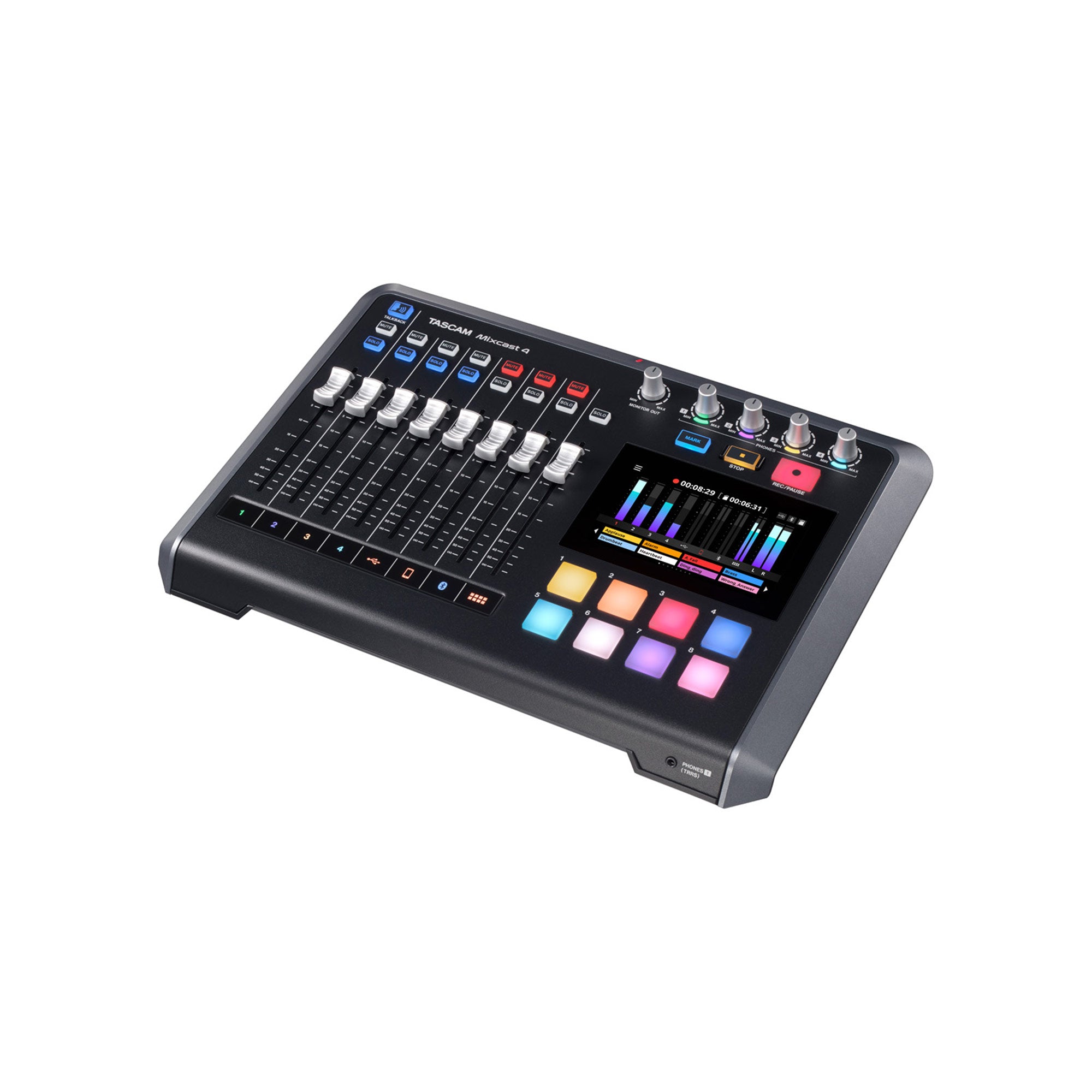 Tascam Mixcast 4 - Podcast Station with Built-In Recorder / USB Audio Interface