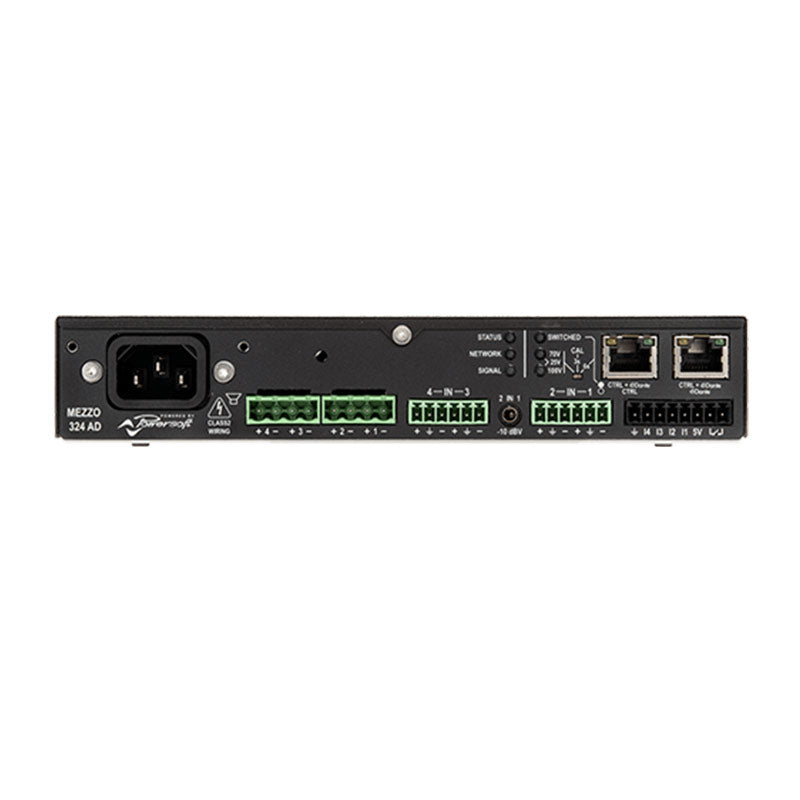 Powersoft Mezzo 324 AD - 320-Watt 4-Channel Compact Amplifier with DSP and Dante